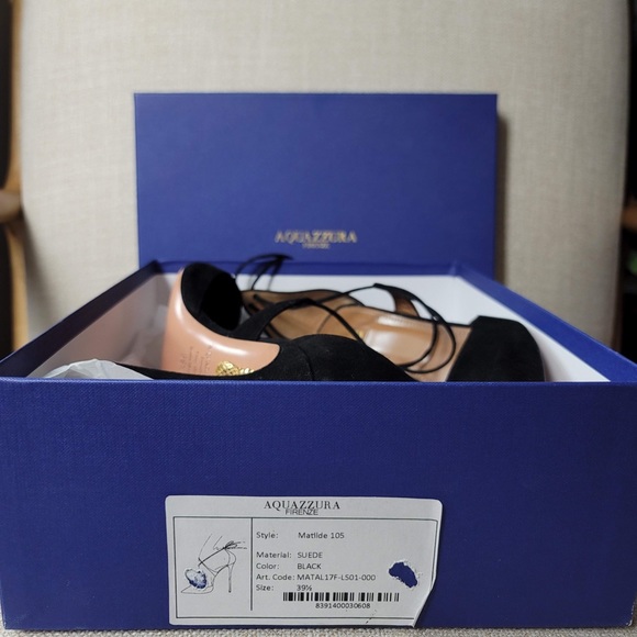 Aquazzura Matilde Suede Heels 105 - Picture 2 of 12